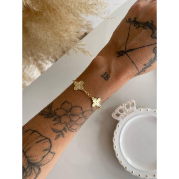 PULSEIRA TREVO DOURADO