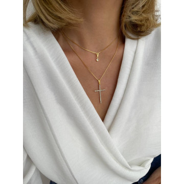 COLAR DUPLO CRUCIFIXO...