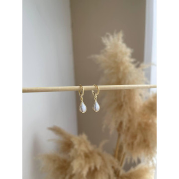 ARGOLINHA GOTA PÉROLA DOURADO