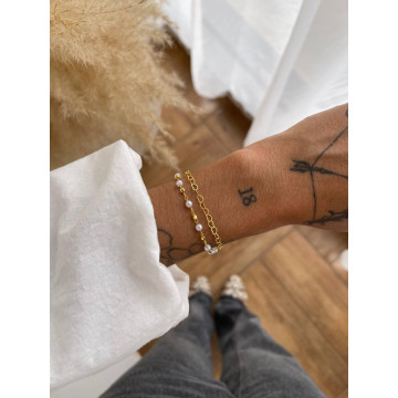 PULSEIRA DUPLA: PÉROLAS +...