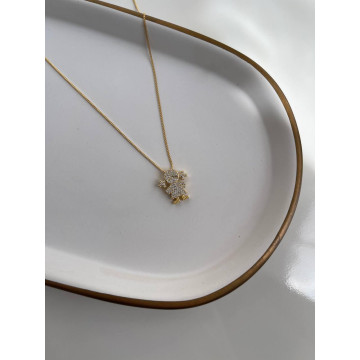 COLAR MENINA ZIRCONIA DOURADA
